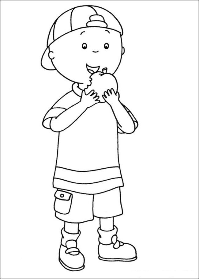 Plansa de colorat cu Caillou 11 3